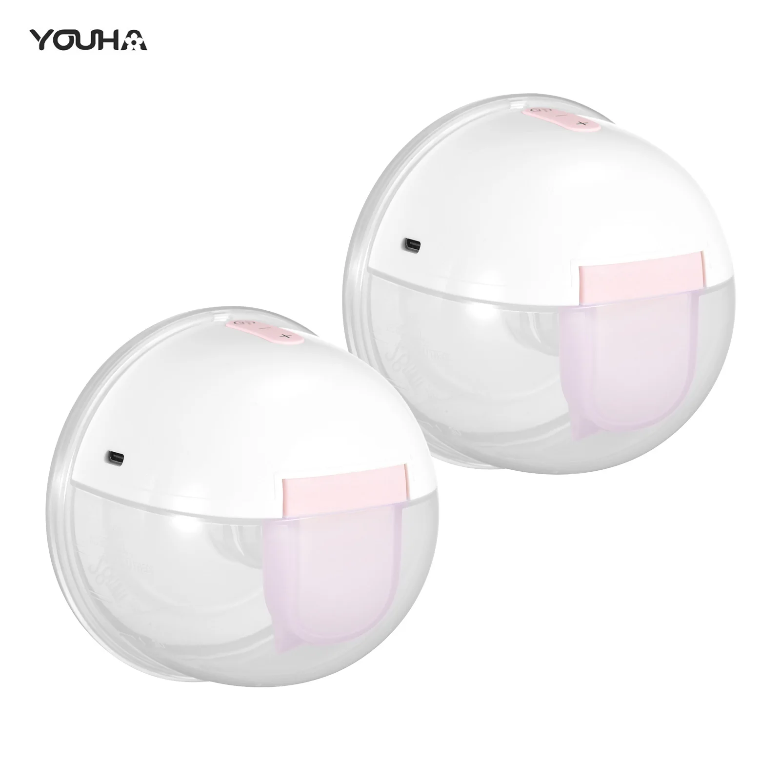 YOUHA YH-7006 Electric Breast Pump 2PCS USB Wearable Hands Free Silent Invisible Breast Pump 3 Modes 9 Levels 24mm/28mm flanges