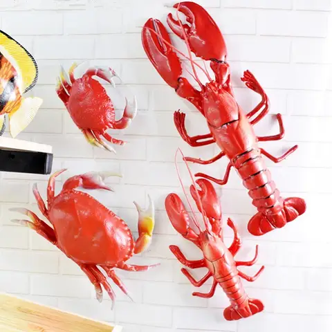 Plastics Simulated Crayfish Artificial Crab Cabinets Refrigerators Decorations Seafood Model Fake Seafood Decoration Crafts