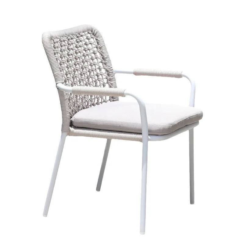 

Outdoor tables and chairs rattan chairs villa courtyard simple white balcony