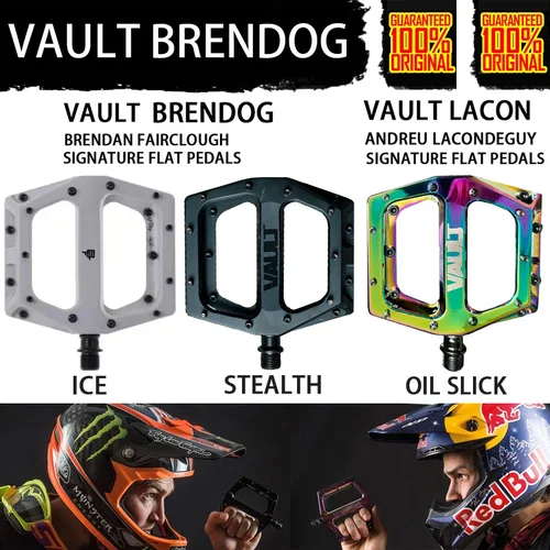Imagen 1 del producto Pedales VAULT, pedal de bicicleta de montaña, rodamiento de aluminio, componentes de pedales de plataforma ancha, piezas de Pedal MTB BMX, accesorios de ciclismo