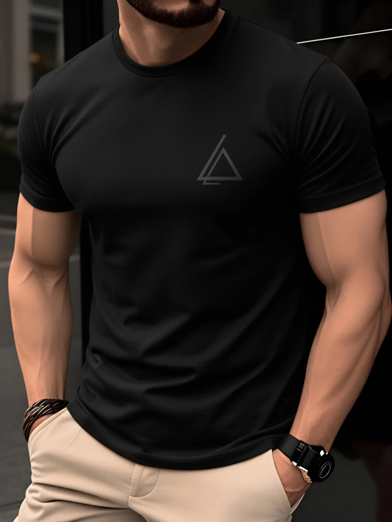 2026 Summer Men's Pure Cotton T-shirt Soft and Comfortable Absorbs Sweat Casual and Fashionable Outdoor Men's Clothing