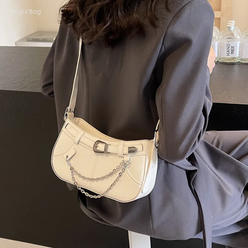 Women's Single Shoulder Crossbody Bag Underarm Bag Fashionable Retro Urban New High-end Small Square Bag Commuting and Leisure