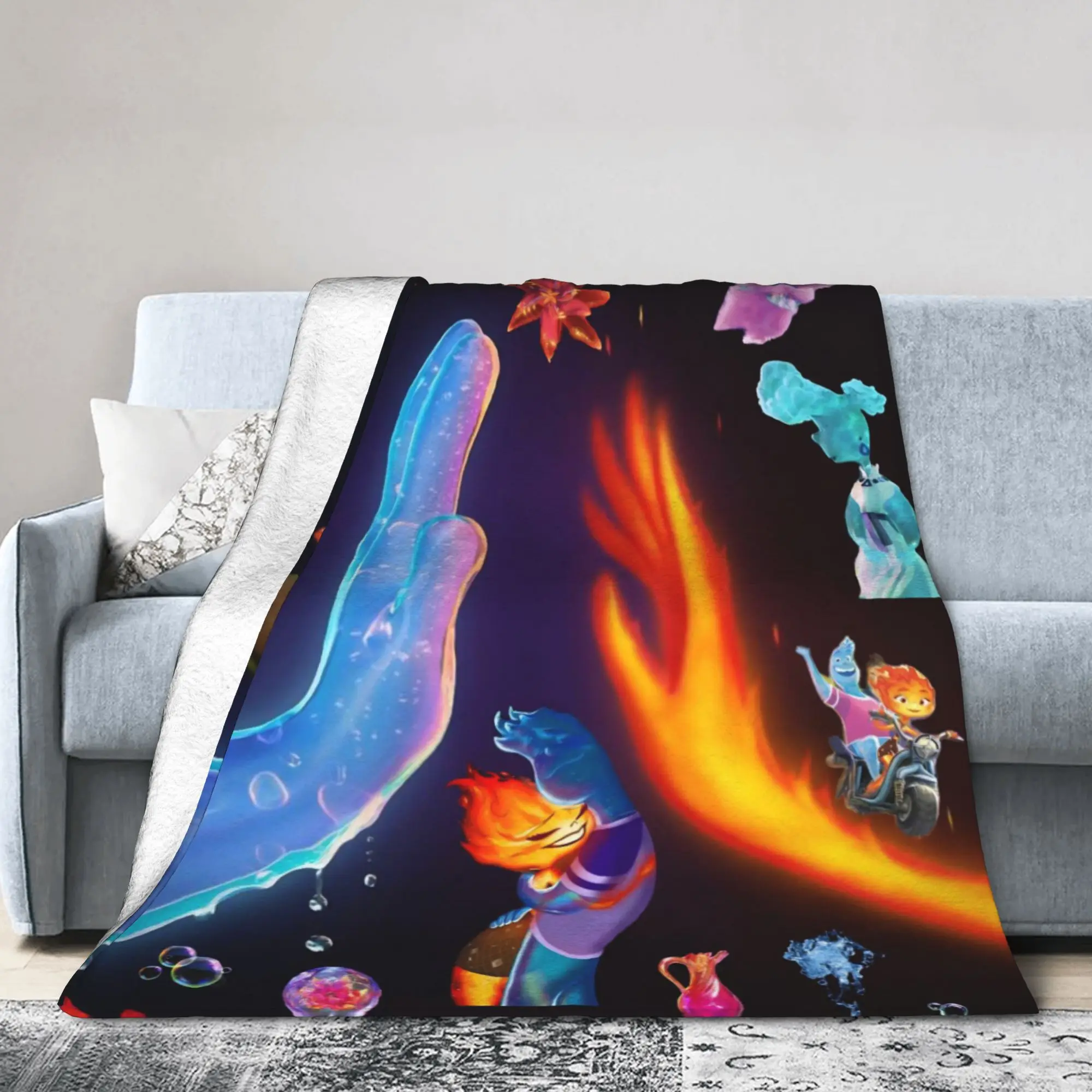 

Одеяло Elemental Ember Lumen Wade Ripple, флисовое всесезонное портативное супермягкое одеяло с героями мультфильмов для дома