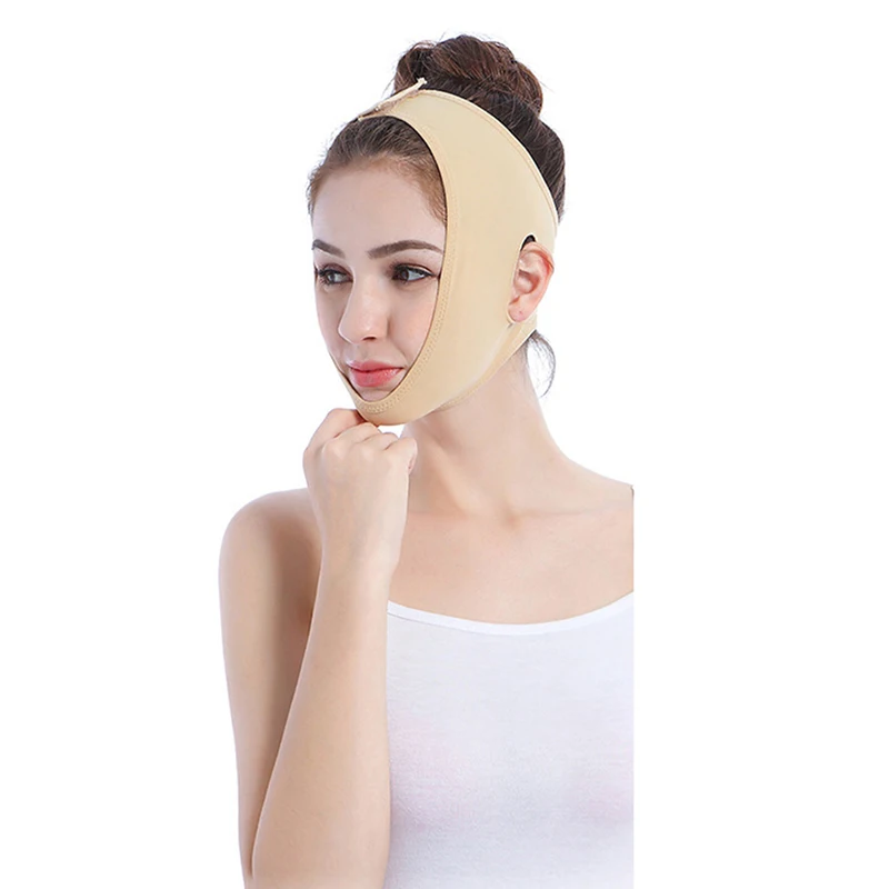 Elastic Face Slimming Bandage V Line Face Shaper Women Chin Cheek Lift Up Belt Facial Massager Strap Face Skin Care Tools Beauty