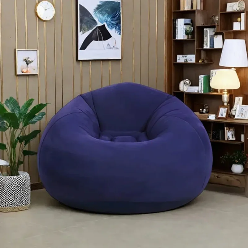 Inflatable Bean Bag Chairs Portable 9 Colors Blow up Chairs Lazy Sofa for Living Room Outdoor Camping Single Person