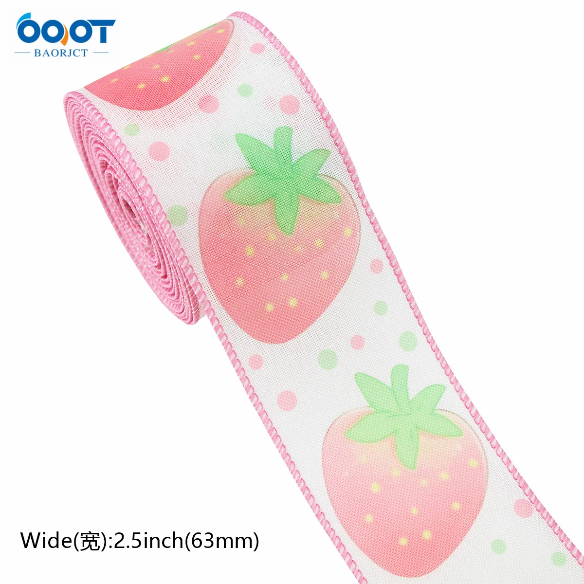 

1 Roll 5 Yards Strawberry Theme Exquisite Durable Polyester Wrapping For Present Packaging Summer Diy Crafts Party Fruit Themed