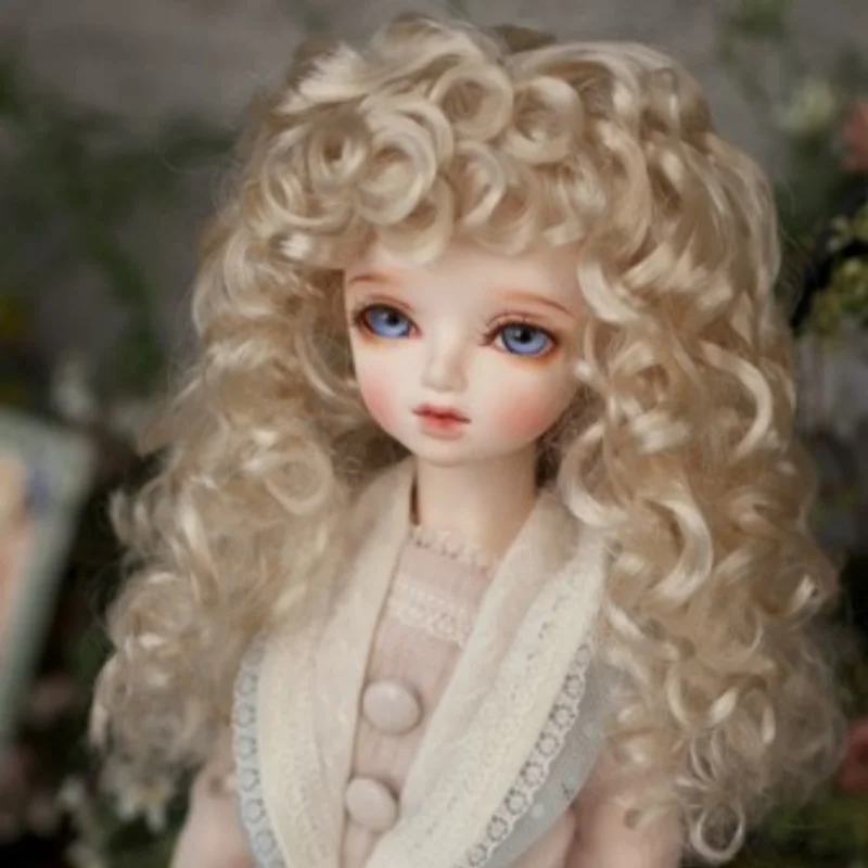 

JD031 All Sizes Curly BJD Wigs 1/12 1/8 1/6 1/4 1/3 Doll Wig Tniy OB11 YOSD MSD SD Blythe Q-baby Hair Top Sale Accessories