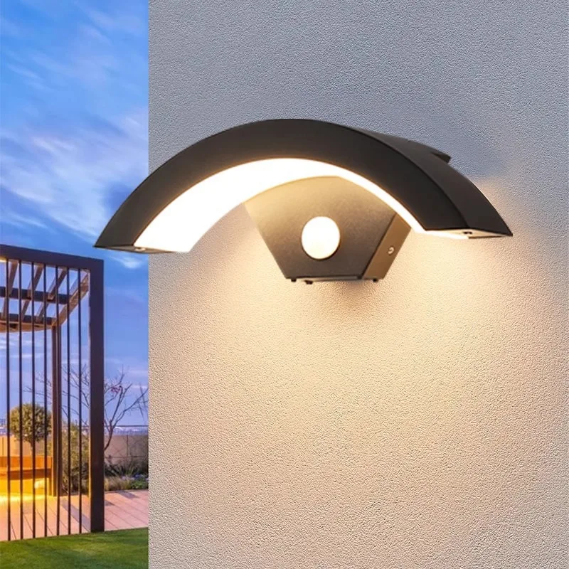 Simple led outdoor wall lamp waterproof courtyard creative outdoor aisle induction balcony wall lamp entrance wall lamp