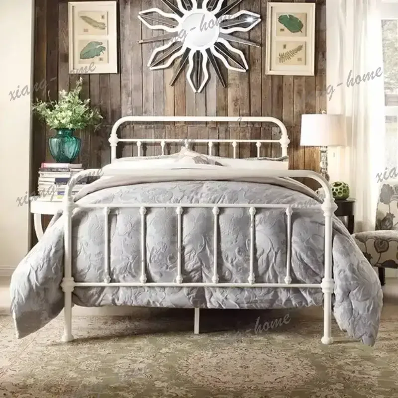 Best Sellers Designs Metal Bedrooms Bed House Luxury Iron King Size Frames Bed Loft Double Room Modern Camas De Dormitorio Home