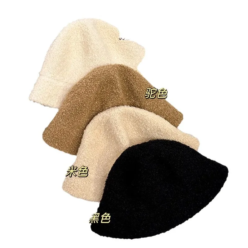 

2025 New Women's Sherpa Fisherman Hat - Winter Fall Fuzzy Warm Beanie, Versatile Cold-Resistant Bucket Hat