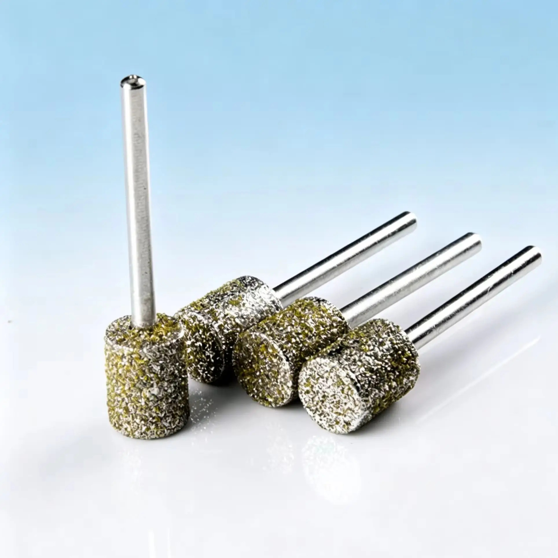 Aiguille 100pcs Diamond Cylinder Grinding Heads 60# Coarse Grit 3mm Shank for Stone Processing and Craft Finishing