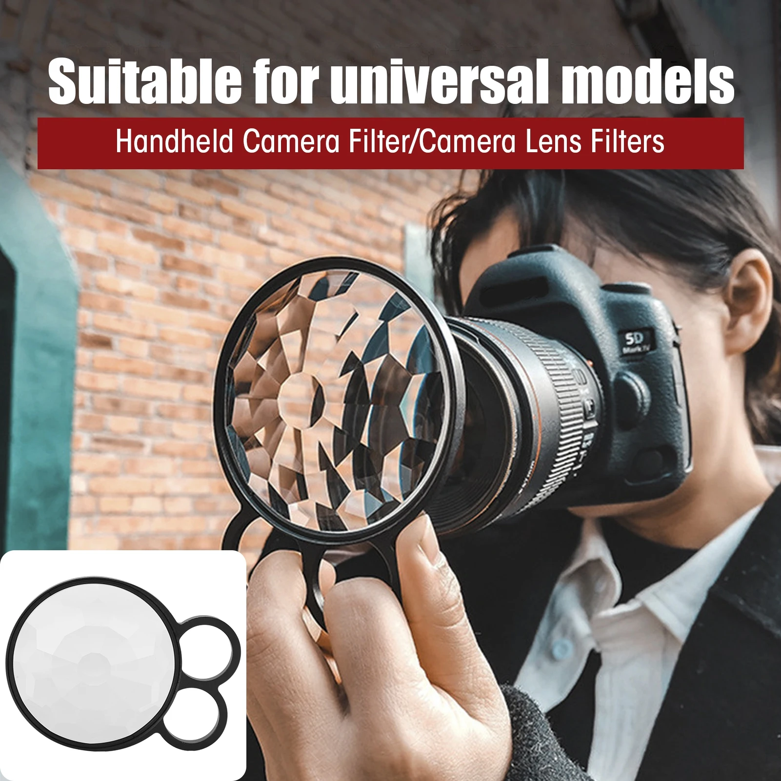 Camera Lens Filters Handheld Camera Filter Handheld Camera Filter 77mm Kaleidoscope Special Effects Lens Photography Accessories