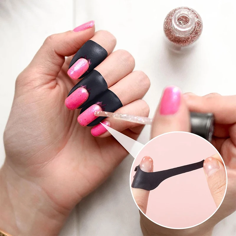 10-50 Stück Anti-Splash Nagellack-Aufkleber Abklebeband Überlaufschutz U-förmige Nagelform zum Schutz der Finger und der Haut – Detail 3