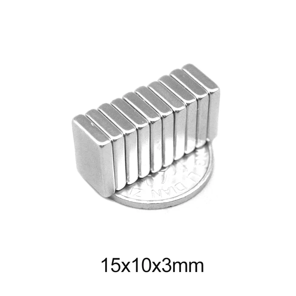 15x10x3 Quadrate Powerful Magnet 15mm x10mm Permanent Block Magnet 15x10x3mm Strong Neodymium Magnets 15*10*3