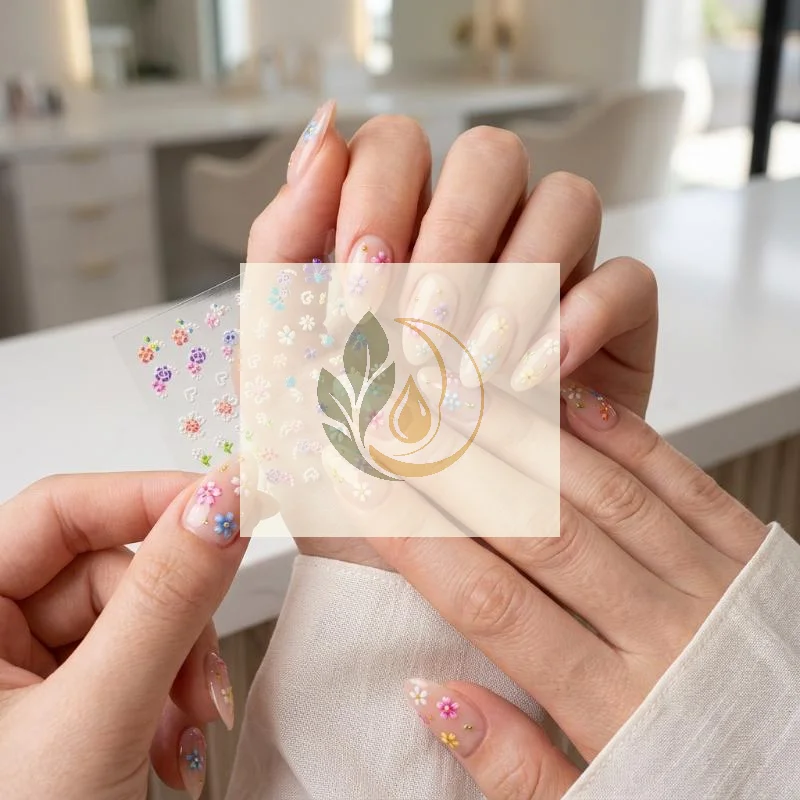 10/30/1Sheets 3D Self Adhesive Nail Art Stickers Cute Floral Heart Flower Nail Decals Decor Supplies For Women Manicure DIY