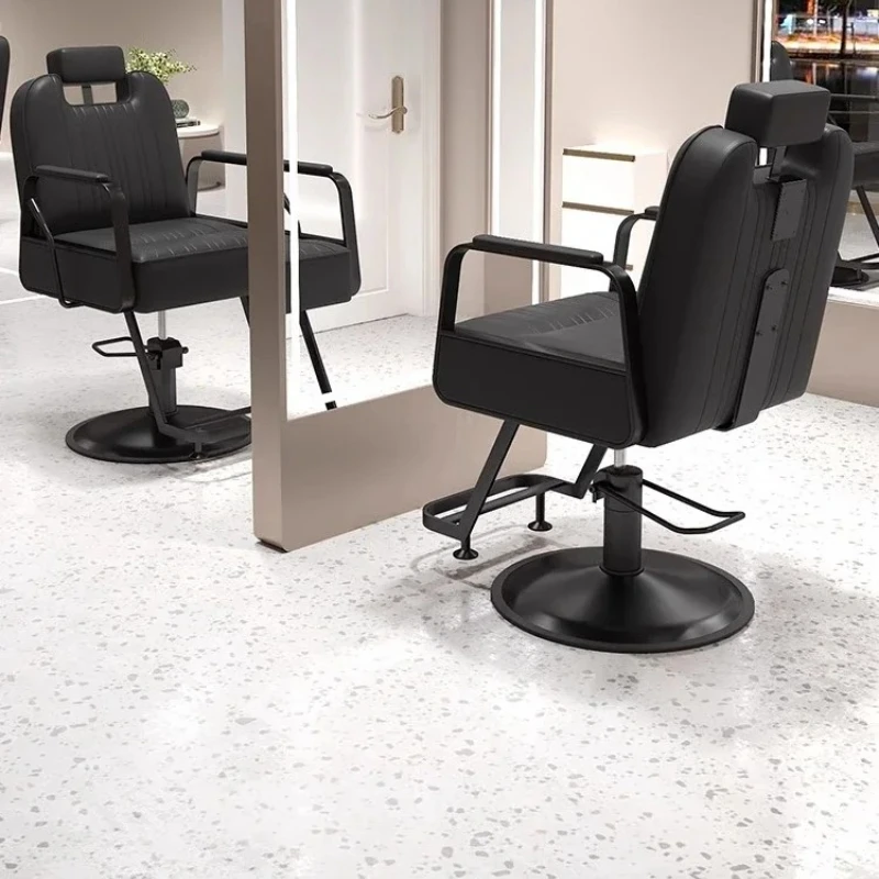 Sillón de Barbería de Diseño Lujoso y Simple, Moderno, Ergonómico, Accesorios de Barbería, Sillones de Barbería, Muebles de Barbería