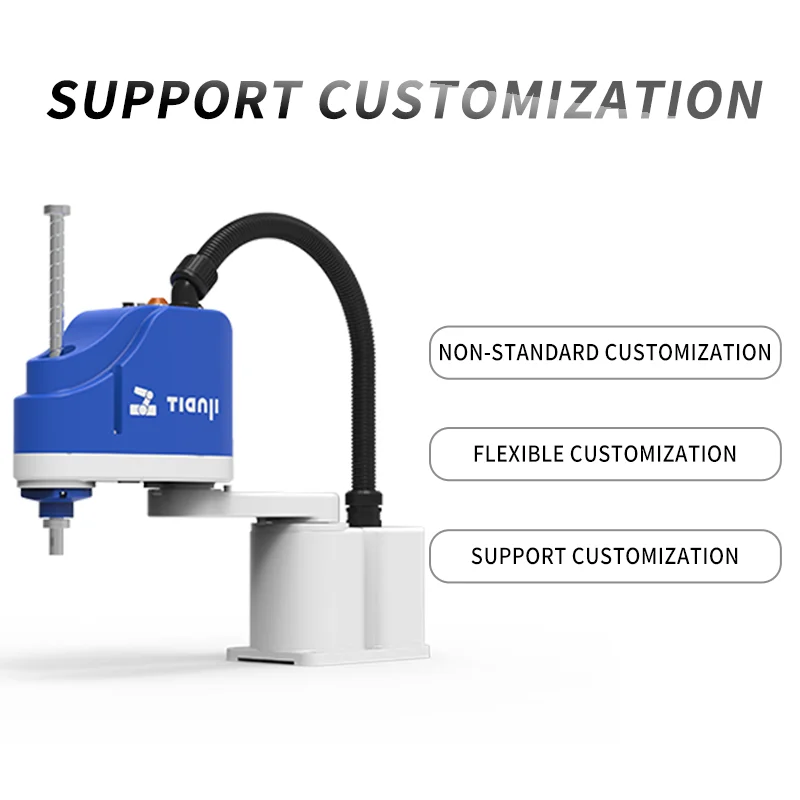 TIANJI New Arrival Scara Series 4 Axis Scara Robot Arm 3kg payload 400mm High Flexibility High Precision Mini Cobots Robot Arm