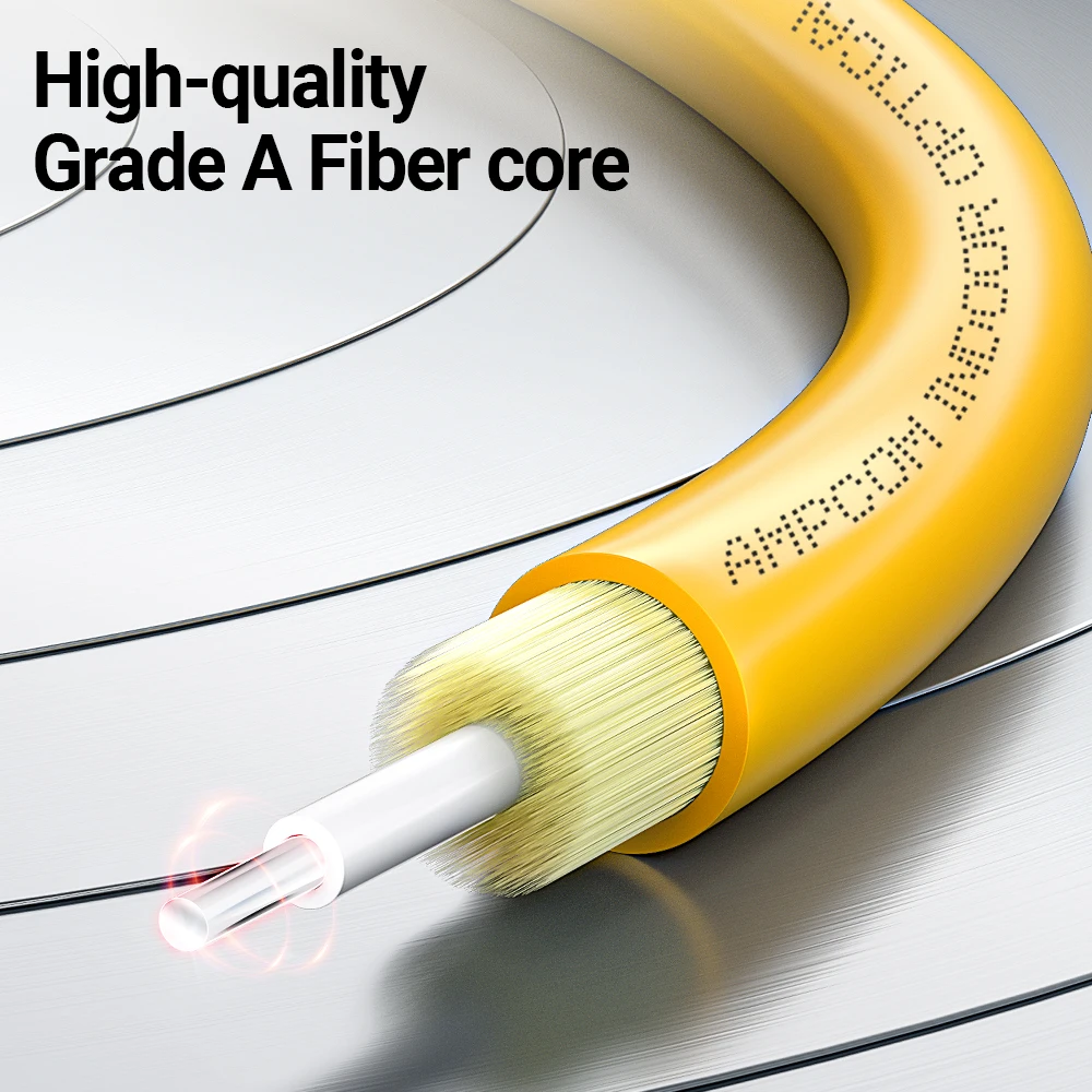 AMPCOM LC to FC UPC Fiber Optical Patch Cable Singlemode Simplex SMF 9/125μm Single Mode Bend Insensitive 2.0mm Fiber Optic Cord