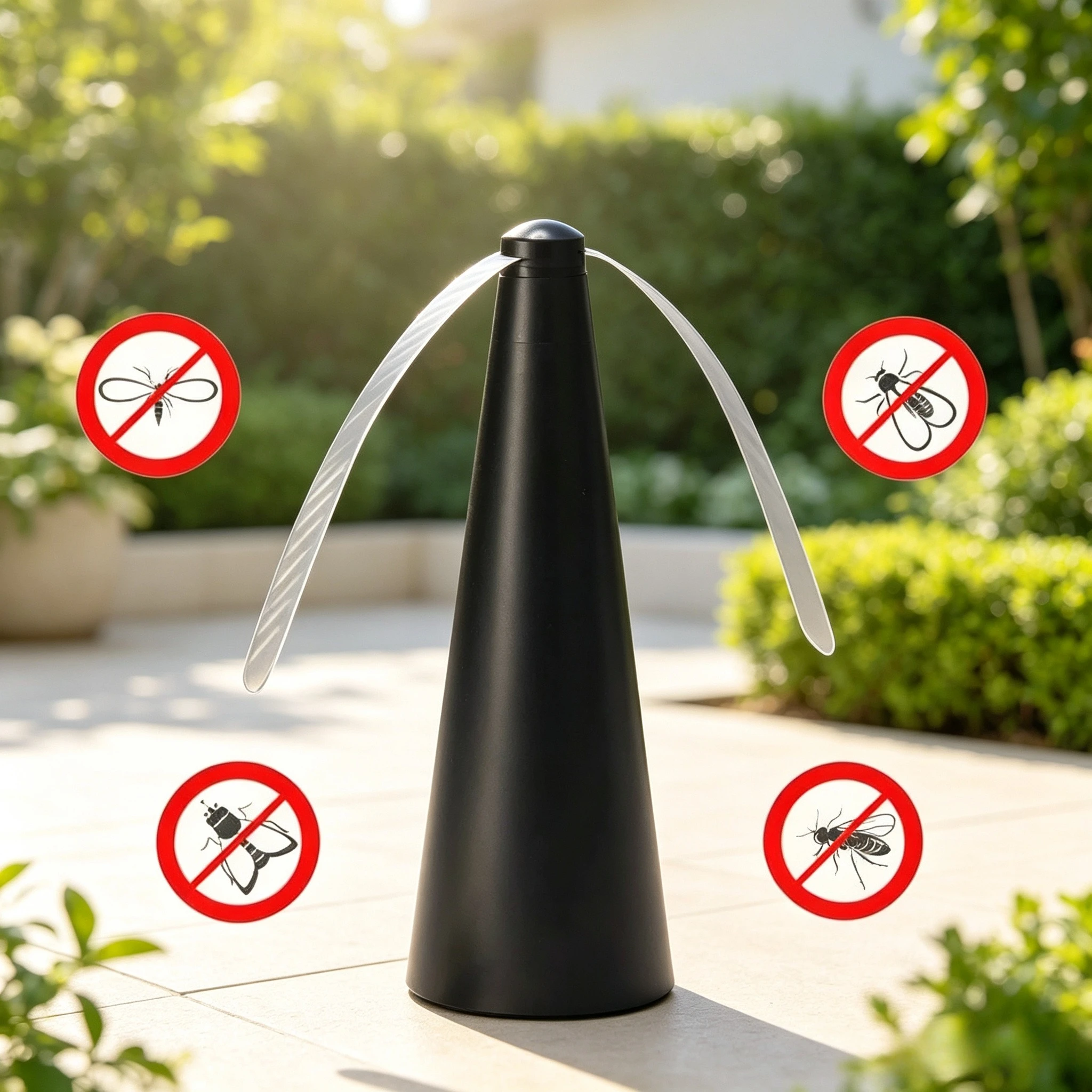 Plug-in/dry cell Outdoor Portable Multifunctional Fly Repellent 360° Rotation Fan-type Food Protector Summer Pest Drive Away Fan