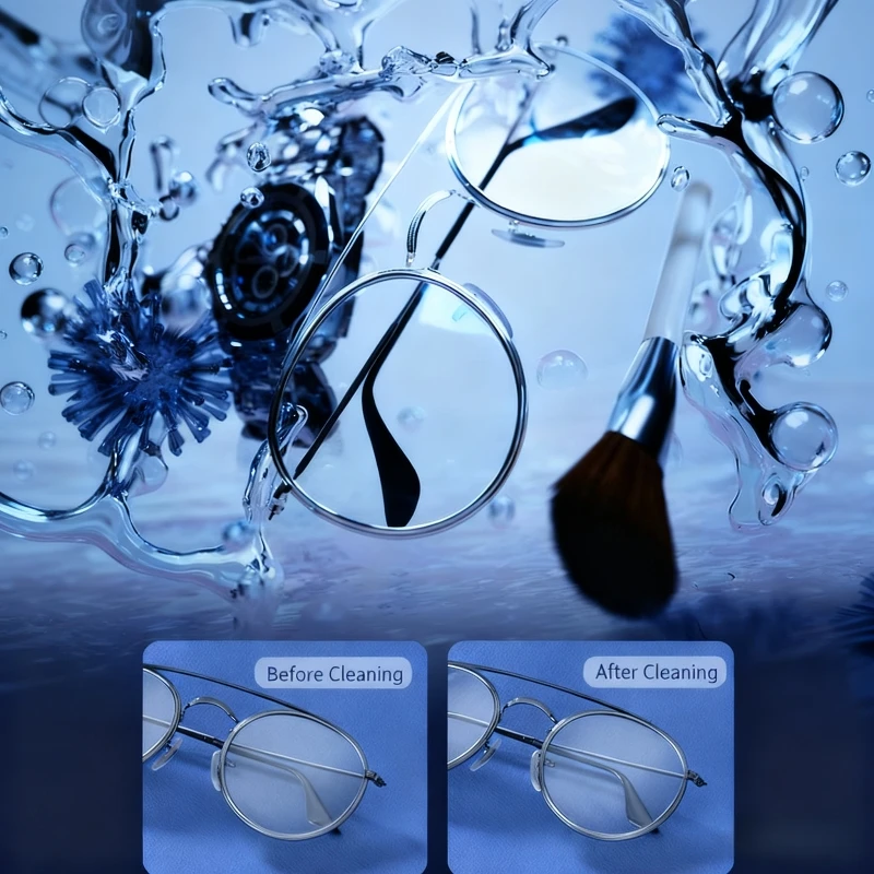 Limpiador de joyas con vibración de alta frecuencia 360 °   Herramienta automática de limpieza profunda, portátil, recargable por USB, para anillos, pendientes, gafas