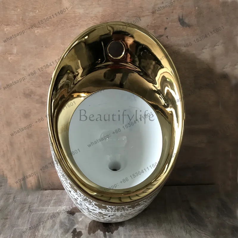 

Local tyrant gold wall urinal hotel color gold wall hanging urinal piece