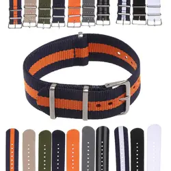 18 20 22 mm Durable Adjustable Sport Replacement Nylon Weaving Bracelet Watch Strap Loop Watchband