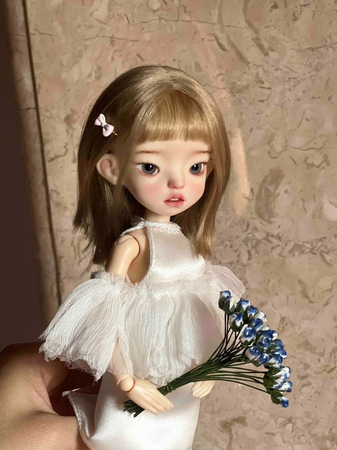 

New bjd sd Baby 1/6 female cute dumpling joint makeup girl fairy ears Noble gift Sweet wine spot makeup