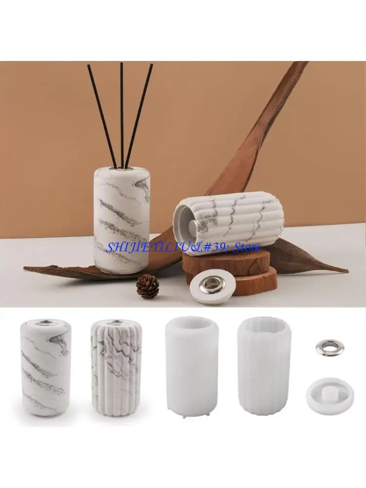 E21F Elegant Designs Sturdy Silicone Molds for Vase Crafting Use with Resin Plaster or Concrete for Artistic Creation