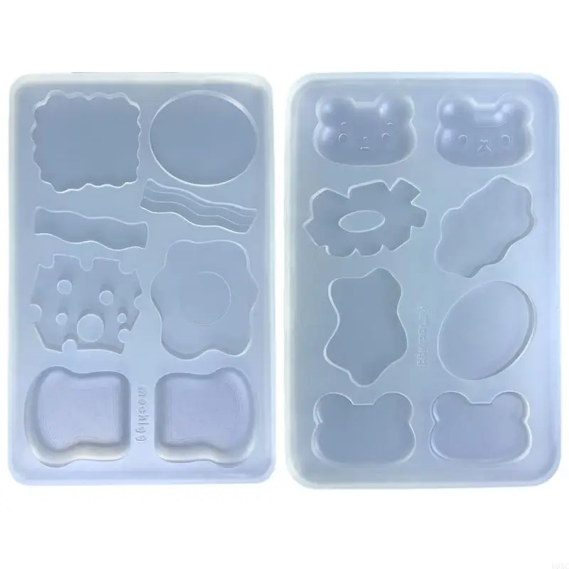 

U6XC Resuable Bake Tools Adorable Hamburger Silicone Mould Burger Casting Mold