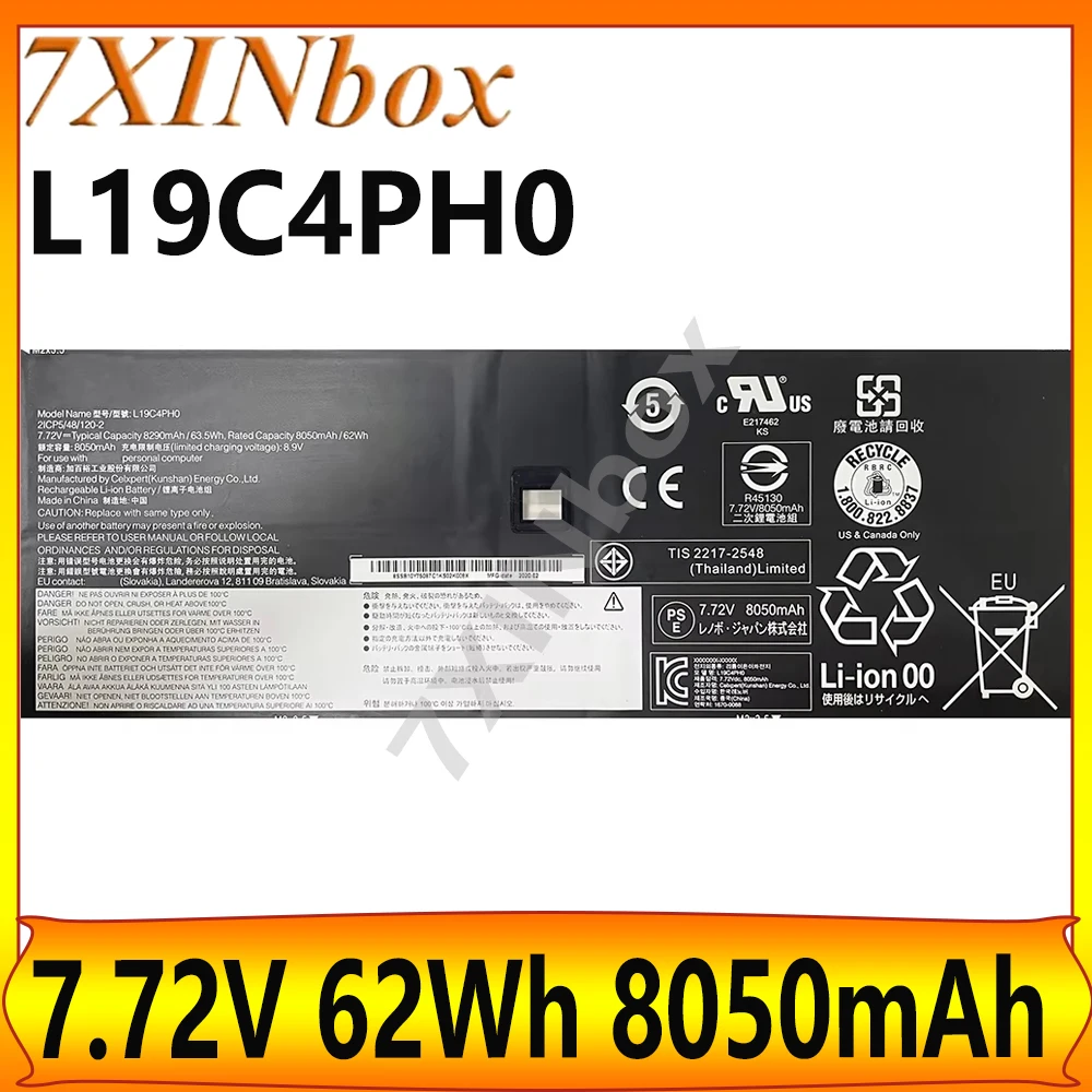 

7XINbox L19C4PH0 L19M4PH0 7.72V 62Wh 8050mAh Laptop Battery For Lenovo Yoga Slim 9I (14) Yoga Pro 14s 2021 Model