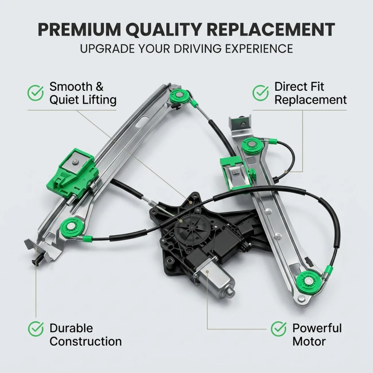 Front Left Power Window Regulator w/ Motor For Chevrolet Camaro 2011 2012 2013 2014 2015, V6 3.6L/V8 6.2L 7.0L 751-841 22777325 view 2