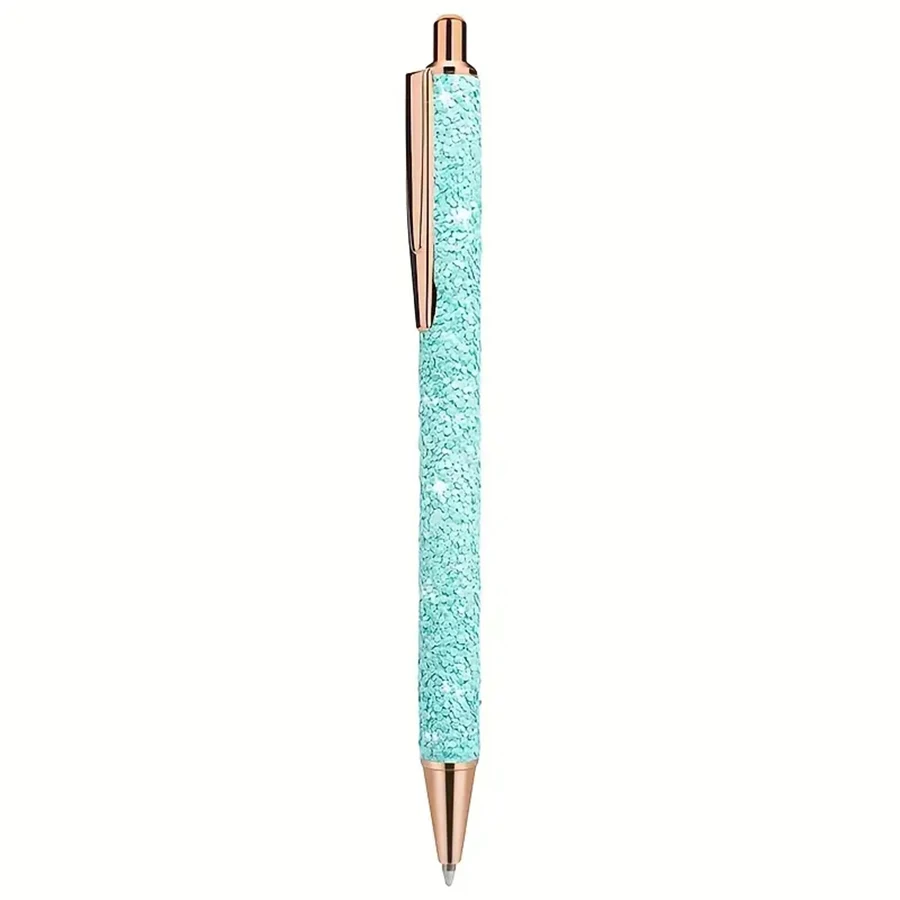 6-pack schattige pennen voor journaling, cadeau mooie fancy pennen glitter balpennen met intrekbaar schrijven zwarte inkt medium punt