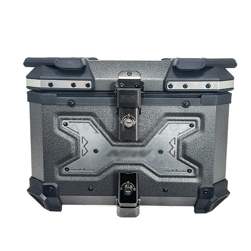 

45L 55L Universal Motorcycle Rear Top Luggage Trunk Box Helmet Storage Key Lock Waterproof Tail Toolbox CNC Aluminum