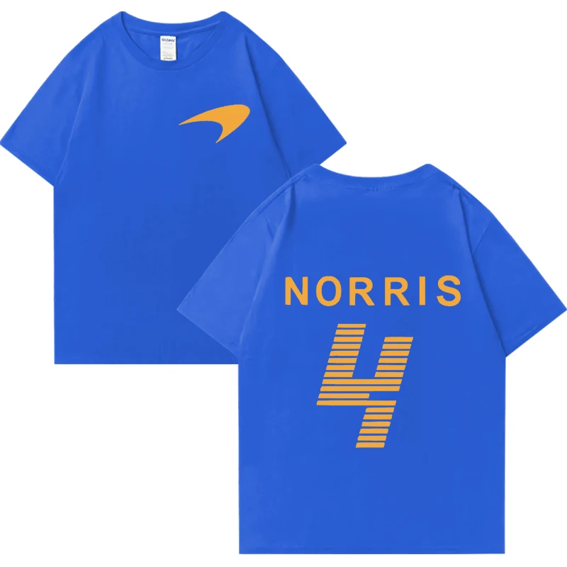 Hot Lando Norris Racing Driver Double Sided Print Sweatshirt Men Women plus size tops 100% Cotton short sleeve Hip Hop Tee shirt - Image 5