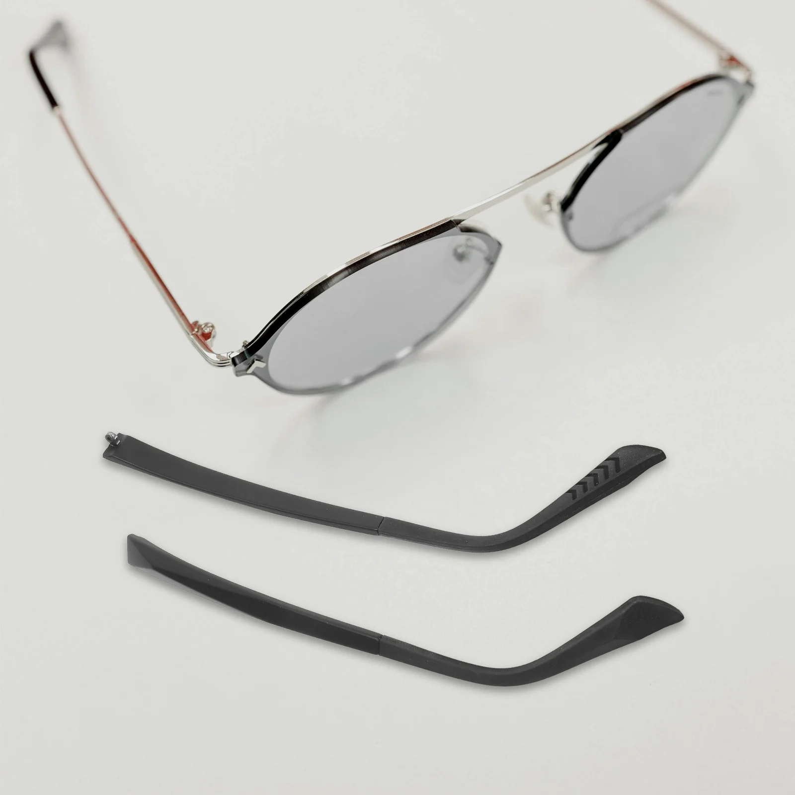 

1 Pair Glasses Leg Bracket Replacement Eyeglasses Arms Black 8 Number Foot Cover Stylish Comfortable Temples Accessories Repair