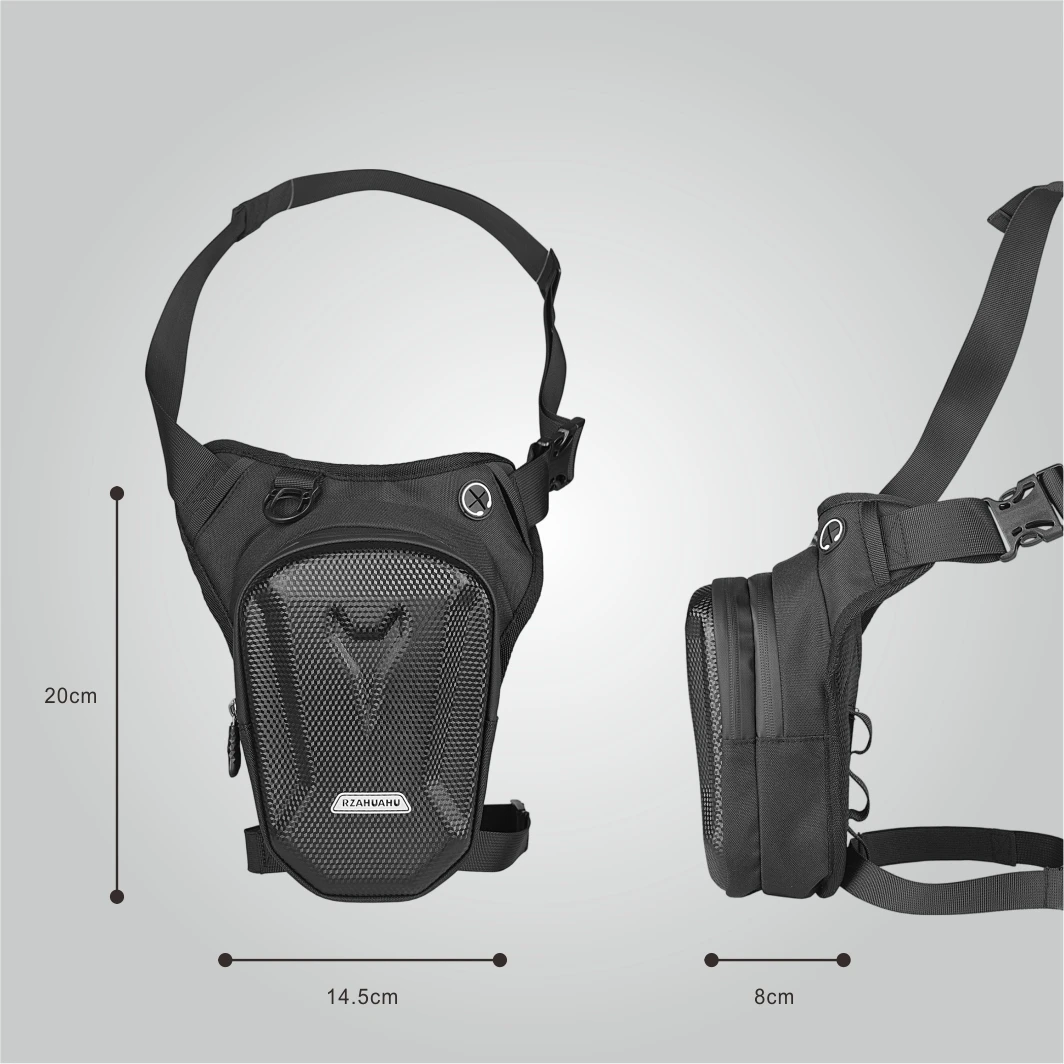 حقيبة خصر للدراجة النارية - حقيبة كروس متعددة الوظائف مقاومة للماء للرجال، حزمة حزام ساق تكتيكية للركوب والخارج