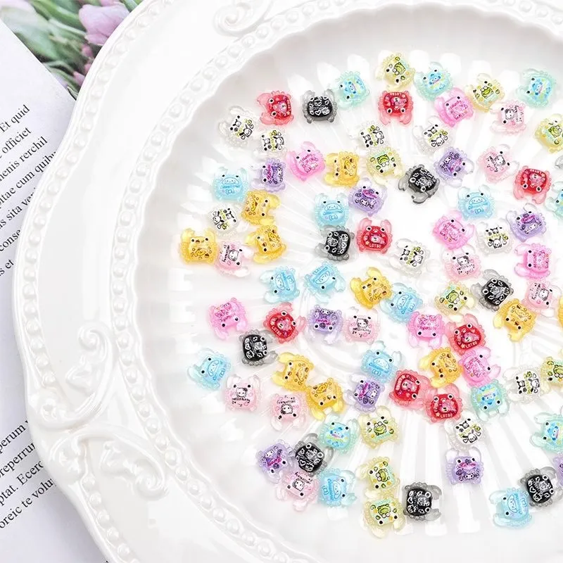 50pcs UMI popular nail charms jewelry mini cartoon small crab mobile phone case hairpin nail accessories whol