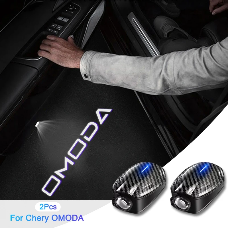 2Pcs Auto Tür Projektor Lampen 3D Willkommen Schatten Lichter Für Chery Omoda C5 5 fx 7 8 Pro plus Omoda 5 7 8 Pro Plus Auto Zubehör – Detail 1