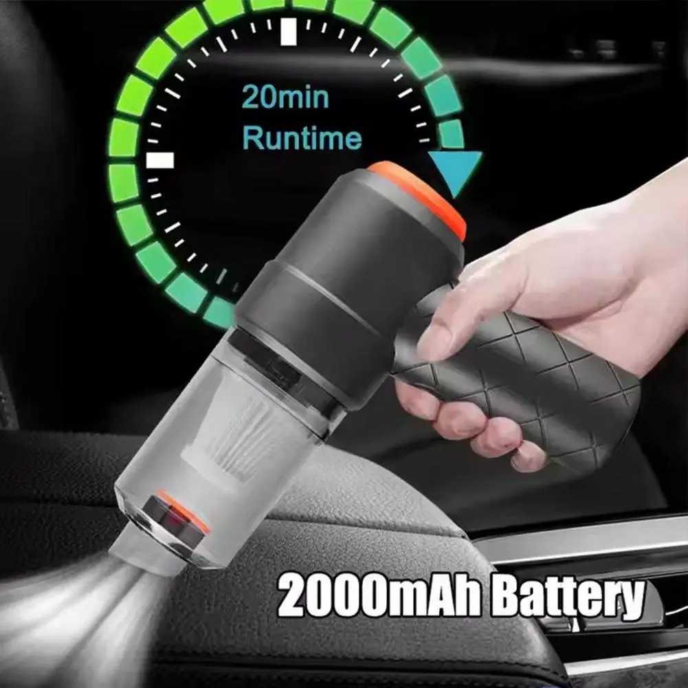 Wireless Mini Vacuum Cleaner 120W Powerful Portable Handheld Cordless Brushless Motor Vehicle Car Vacuum Cleaner for Home & Auto