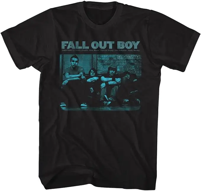 Fall Out Boy Disband Boy, American Vintage High Street Vintage Summer New Short Sleeve T-Shirt Comfortable and Breathable