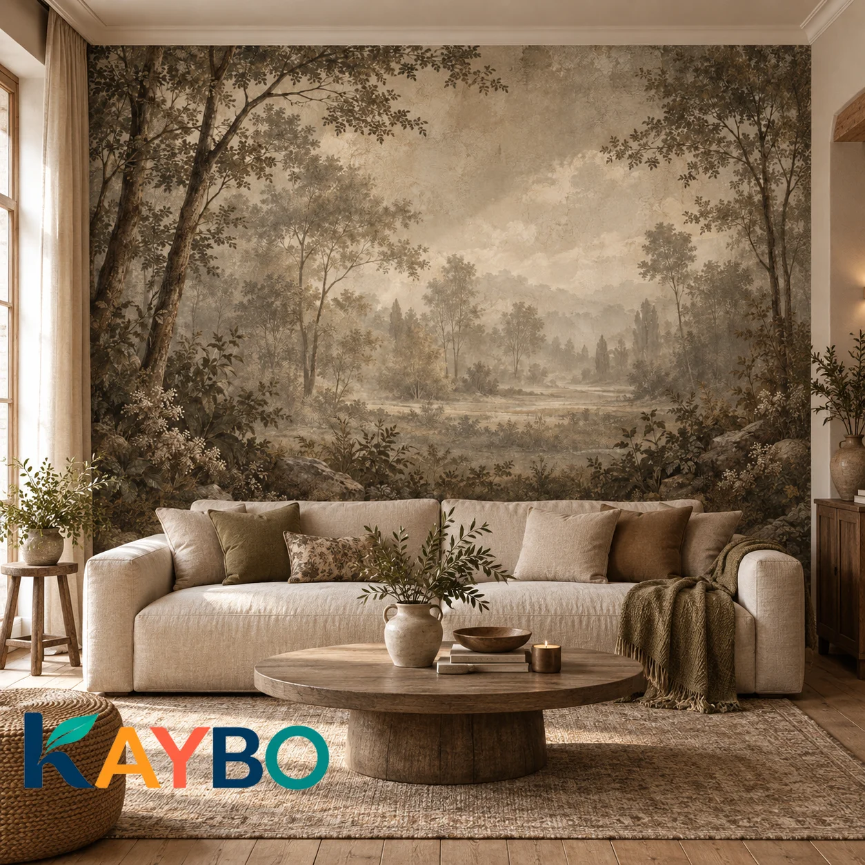 papel-de-parede-com-paisagem-de-floresta-em-tons-de-sepia-estilo-vintage-para-sala-de-estar-ou-quarto-com-motivos-rusticos-e-naturais-para-decoracao-de-paredes-nao-e-autoadesivo