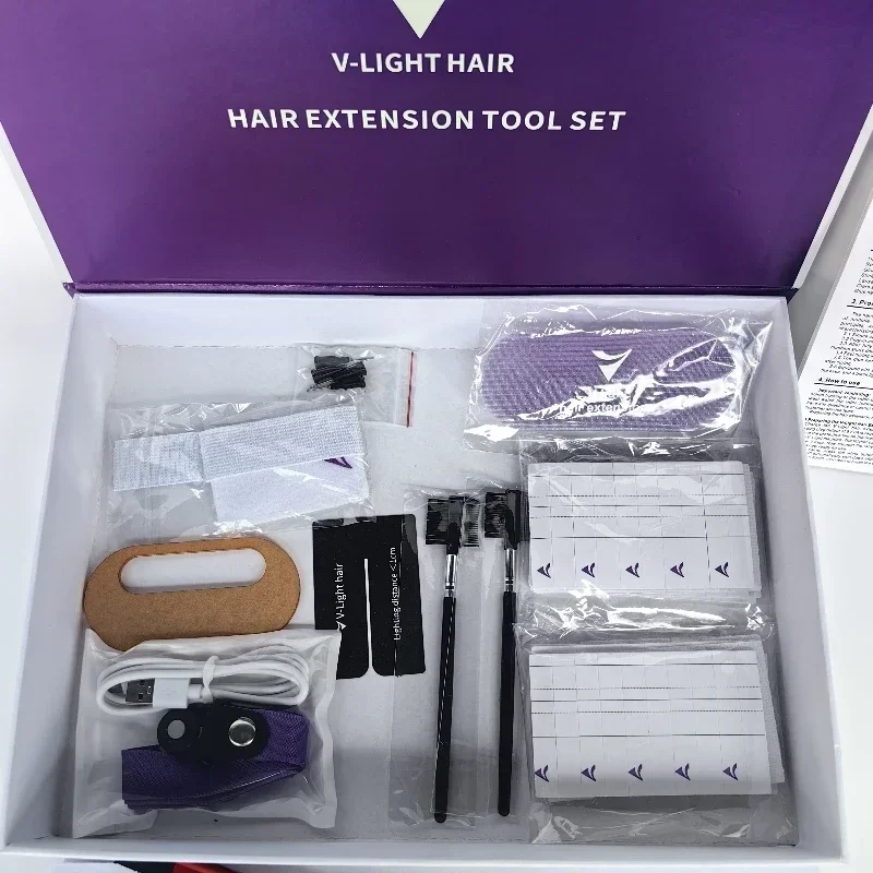 2024 hot v light Hair Extension Machine kit latest v light Hair Extensions installation kit v light hair extension machine set