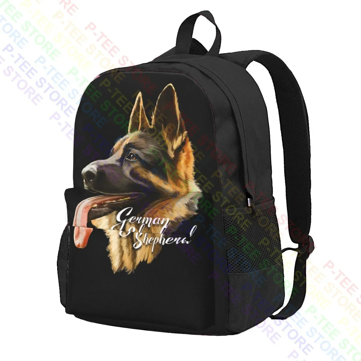 German Shepherd Sharp Dog Large Capacity Backpack Cute Shoe Bag Eco Friendly Large Capacity