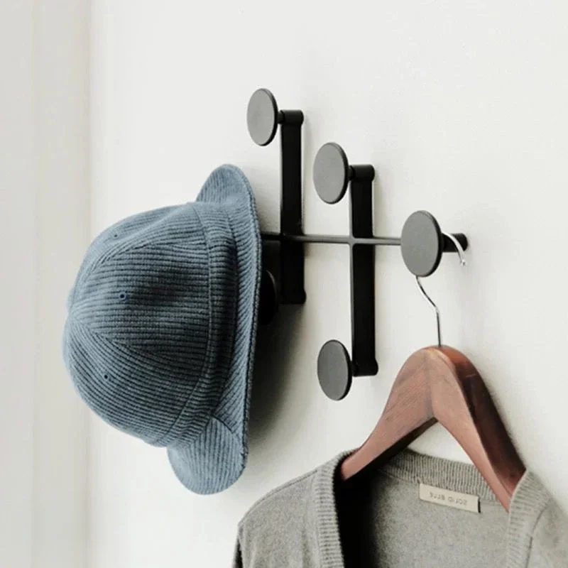 Modern Wall Mounted Coat Racks Entrance Hall Hat Bag Clothing Storage Hanger Portable Bedroom Wall Clothes Organizer Shelf