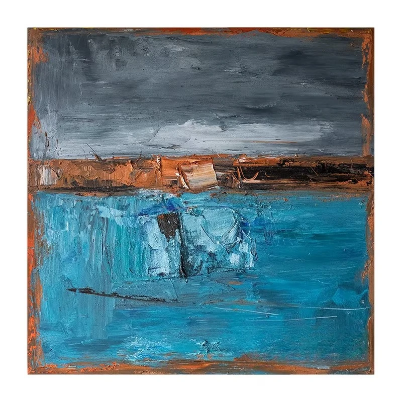 Wabi Sand Wind Abstract Oil Painting Niche Texture Square Painting