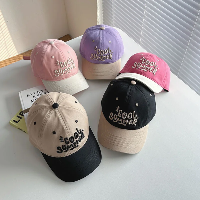 

Fashion Letter Children Baseball Hat Embroidery Kids Duck Tongue Cap 2-8year Boys Girls Outdoor Sunshade Visors Baby Peaked Hats