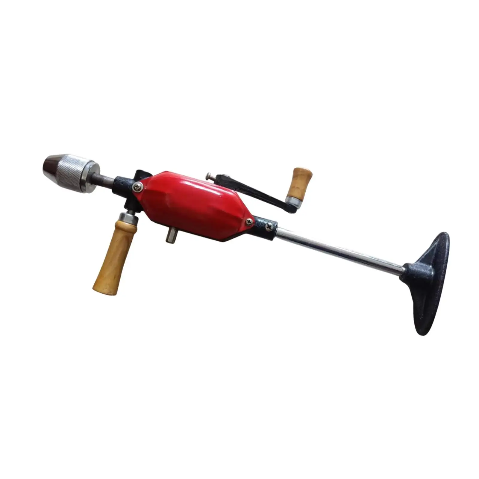 

Hand Drill Metal Easy to Use Carpentry Tool Red Professional DIY Hand Tool