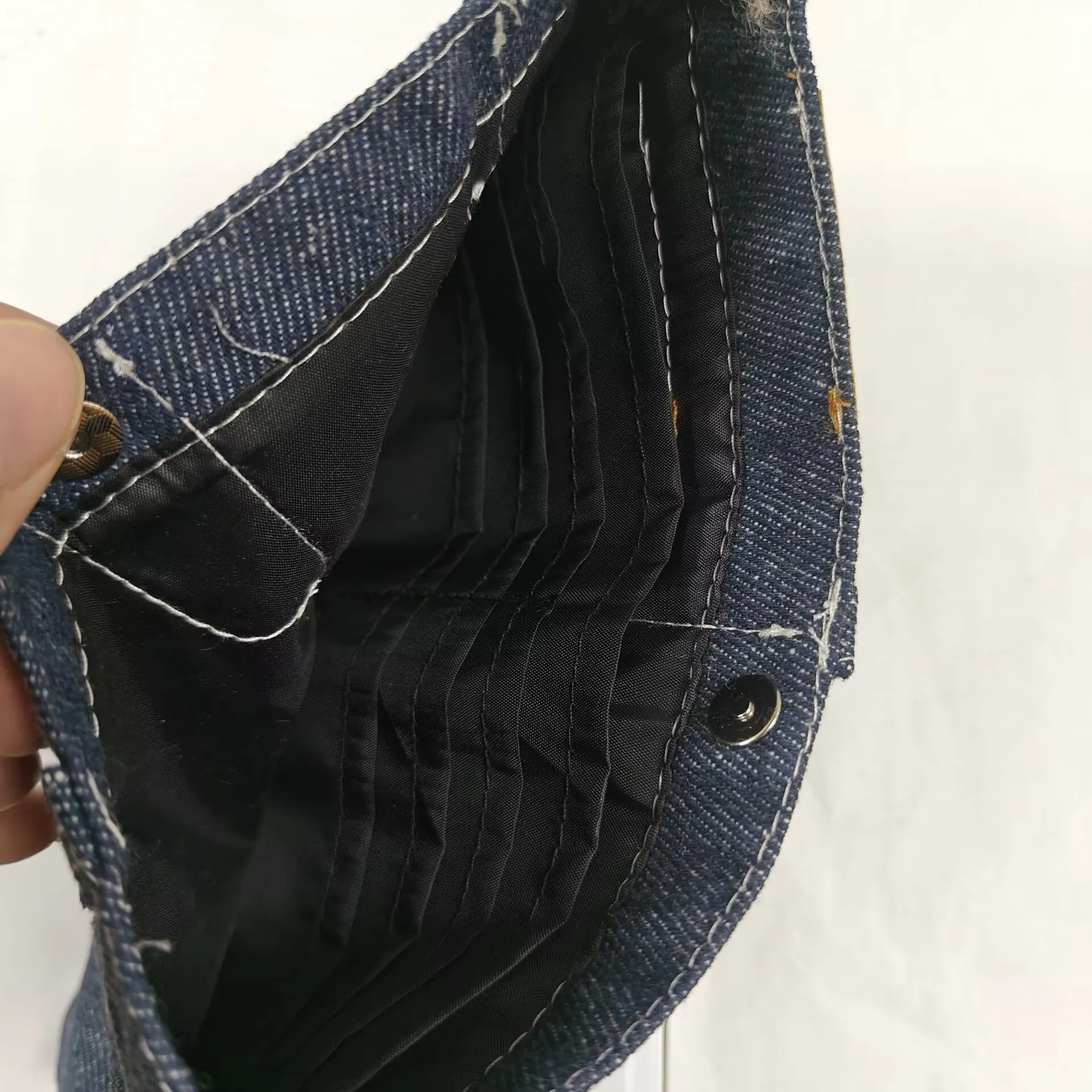 Mini-Jeans-Geldbörse, faltbar, in Jeansform, Wechseltasche, Kartenhalter, Geldbörsen für Damen, Herren