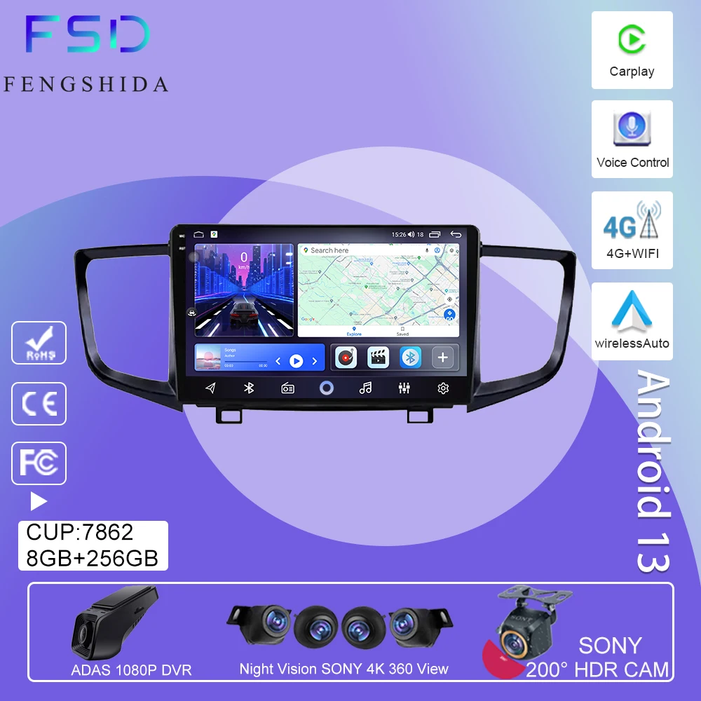 

Android Auto For Honda Pilot 2016-2019 Navigation GPS Car Radio Multimedia Player Stereo Screen Head Unit 5G TB WIFI No 2din DVD