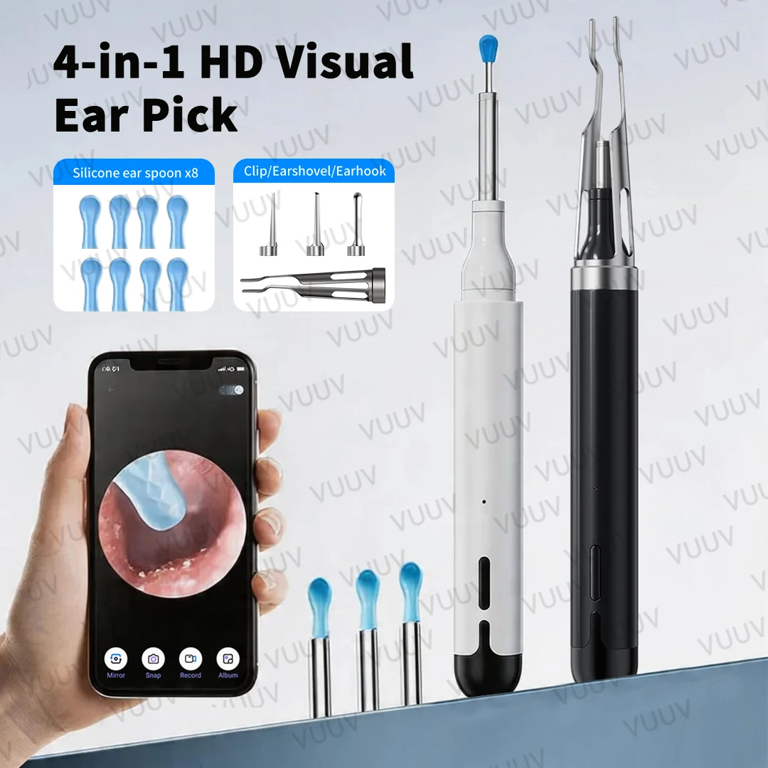Ear Wax Removal, Ear Cleaner with 1080P Camera, Ear Cleaning Kit with 11 Ear Pick, Visual Ear Picker Earwax Remover Tweezers